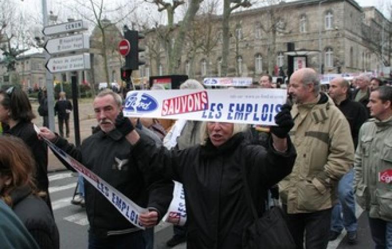 The campaign against the closure of Ford in Bordeaux