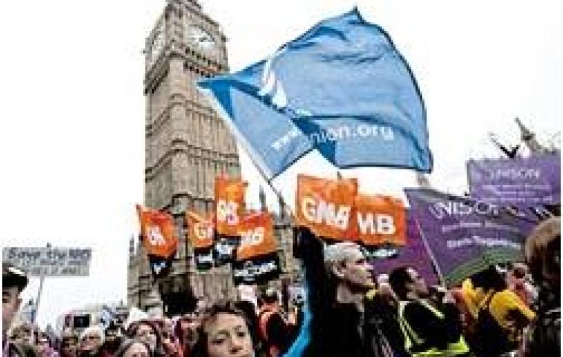 The march passes the houses of parliament (Pic: Guy Smallman)